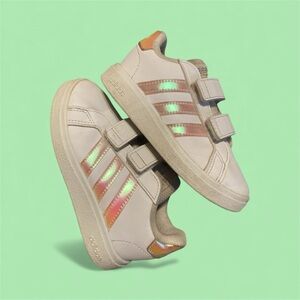 Adidas Kids Sneakers with Iridescent Accents
